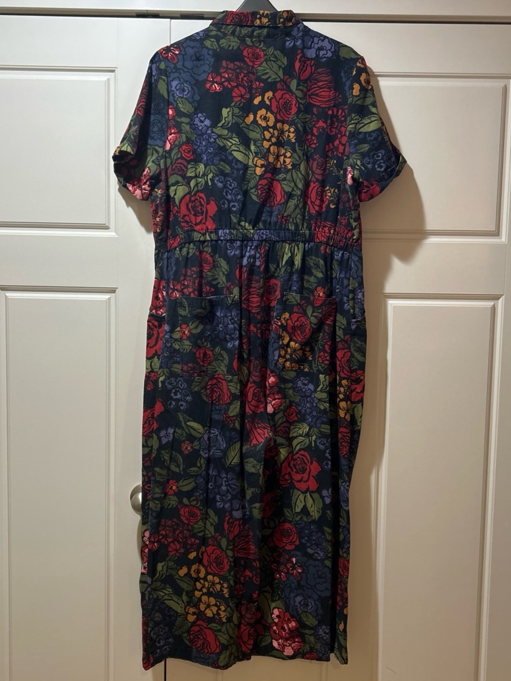 Lucy & Yak Ragan Floral Patchwork Short-Sleeve Jumpsuit in Multi-Color - Picture 8 of 8